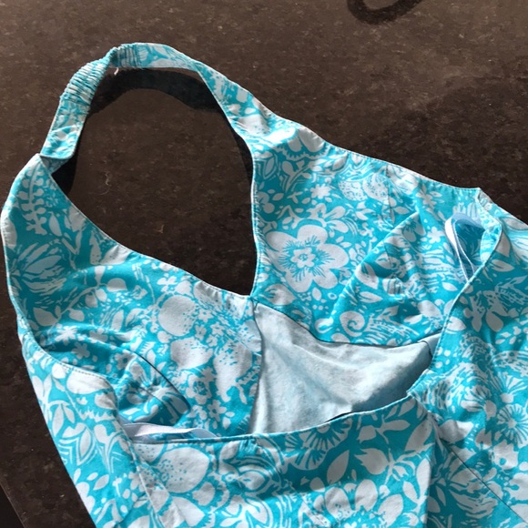 Turquoise halter dress - Picture 3 of 3